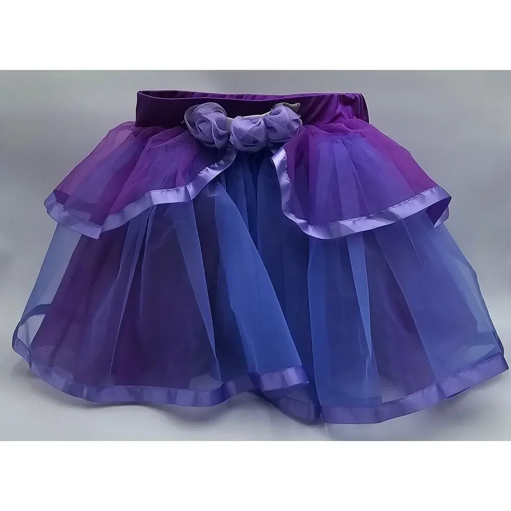 Weissman Dancewear Girl's Blue and Purple Flower Dance Tutu Skirt/Fairy Dress Up